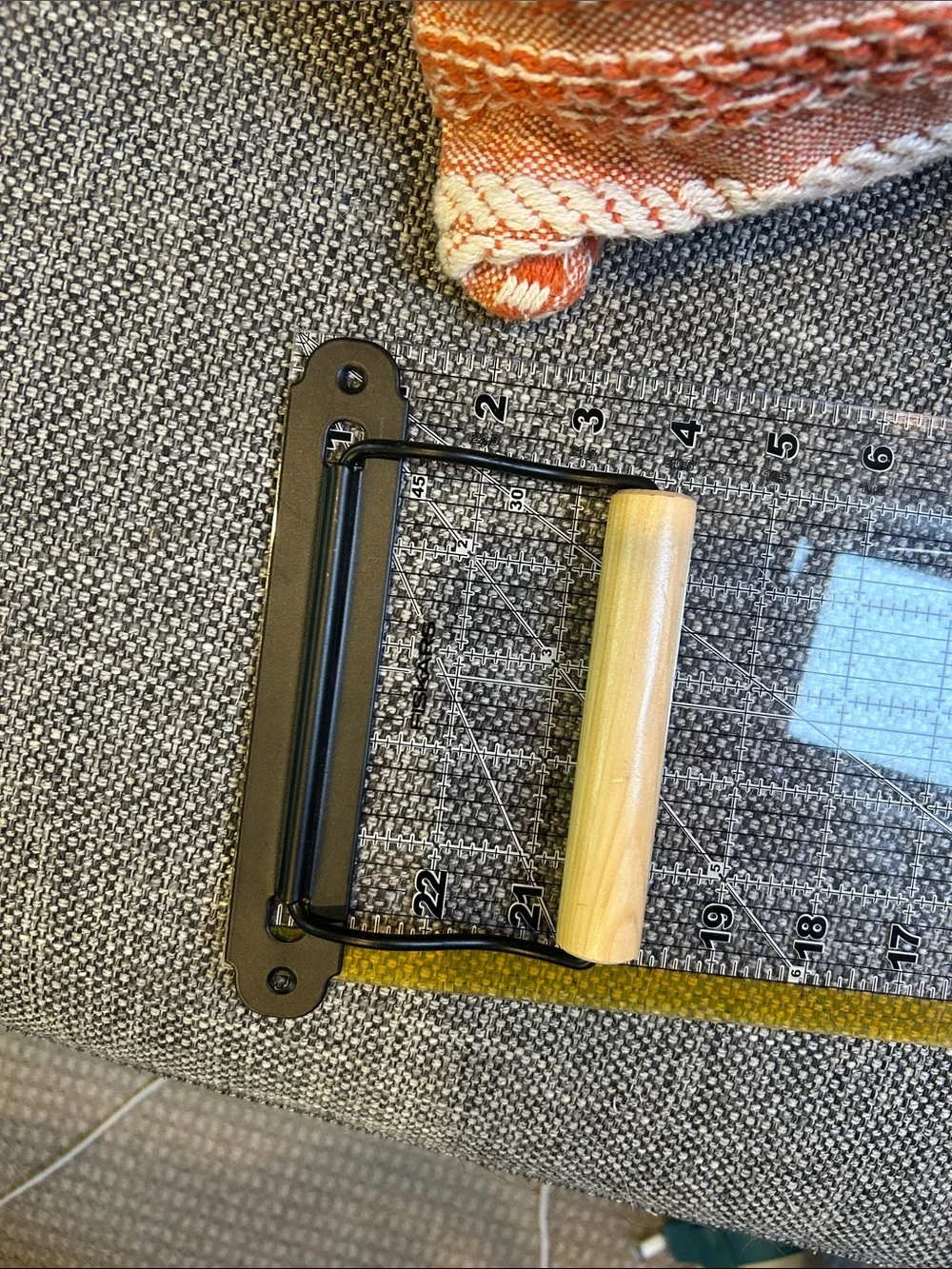 IKEA Black Wall-Mount Toilet Paper Holder with Light Wood Roller